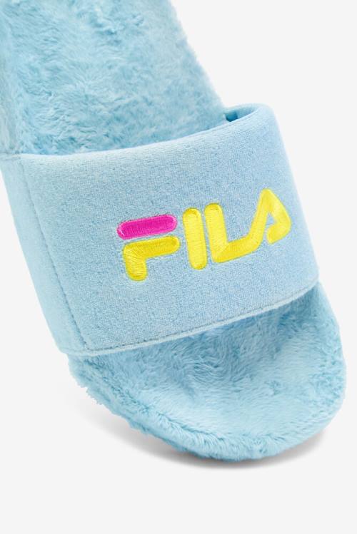 Fuchsia Purple / Yellow Women's Fila Terry Drifter Slides | Fila401BW