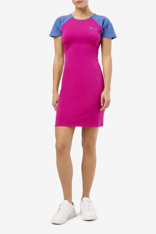 Fuchsia Women's Fila Kyra Dress | Fila574MK