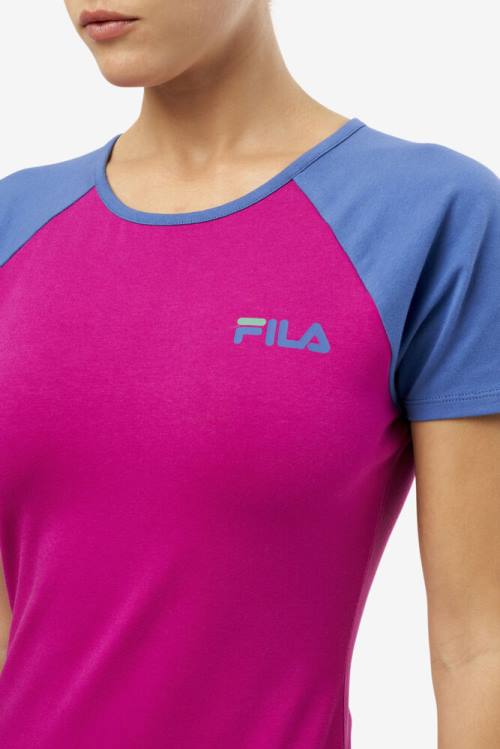 Fuchsia Women's Fila Kyra Dress | Fila574MK