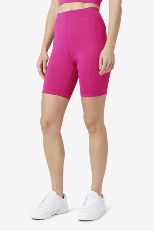 Fuchsia Women's Fila Tiana Bike Shorts | Fila805FI