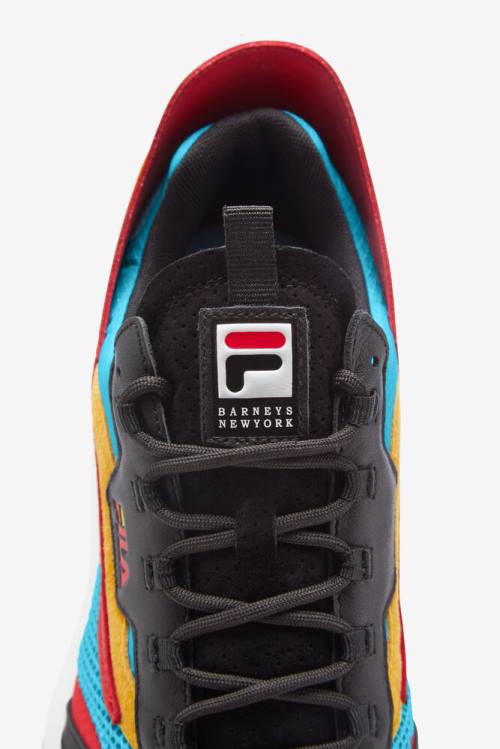 Gold / Black Men's Fila R1 Runner X Barneys Sneakers | Fila246DG