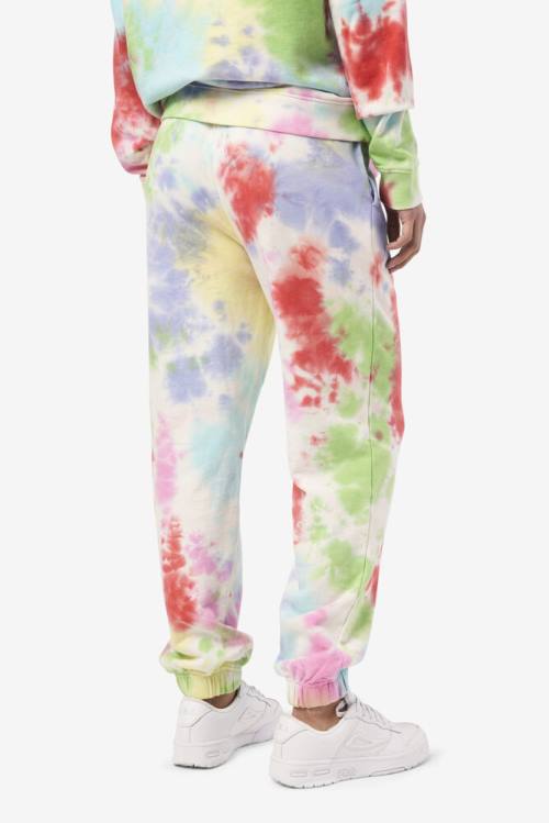 Green / White / Red Women's Fila Raleigh Tie Dye Jogger Pants | Fila204CF