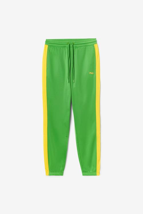 Green / Yellow Men\'s Fila Brazil Track Pants | Fila546DZ