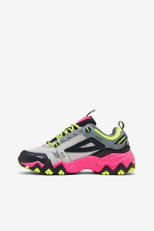 Grey / Black / Pink Women's Fila Oakmont TR Sneakers | Fila567RH