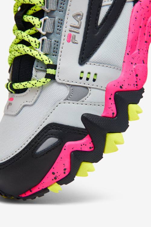 Grey / Black / Pink Women's Fila Oakmont TR Sneakers | Fila567RH