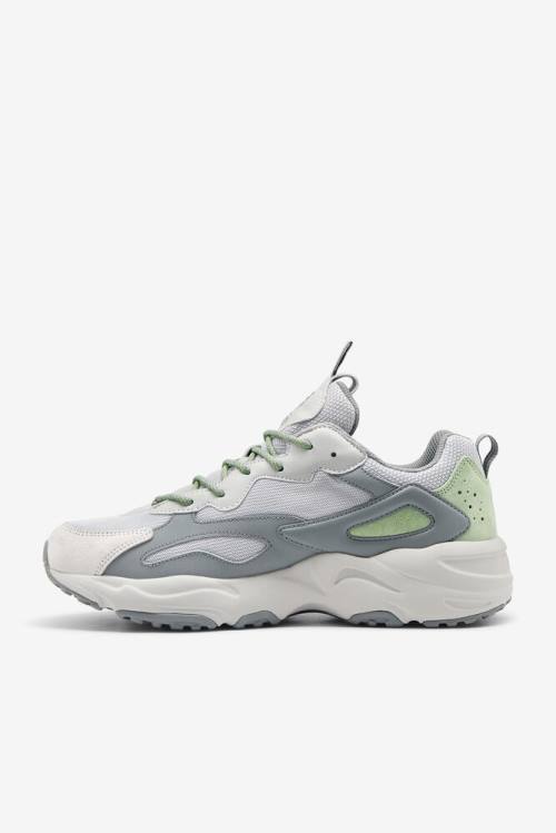 Grey / Green Men's Fila Ray Tracer Sneakers | Fila615KQ