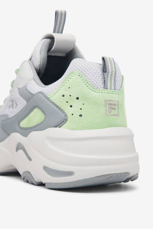 Grey / Green Men's Fila Ray Tracer Sneakers | Fila615KQ