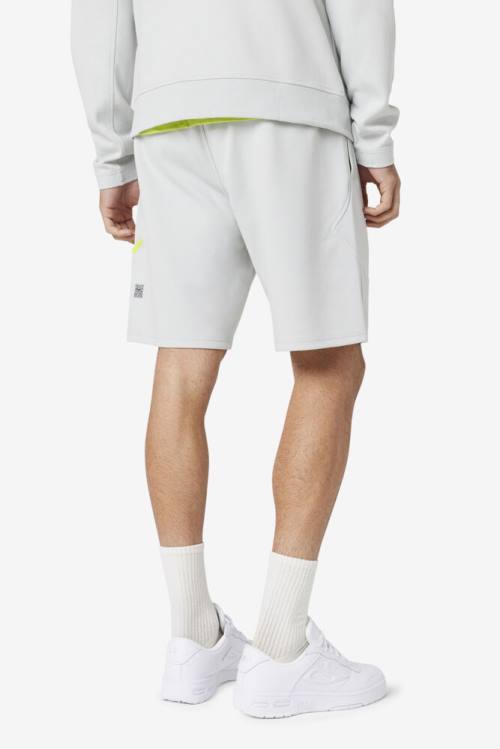 Grey / Grey / Light Green Men's Fila Rihaan Shorts | Fila547FP