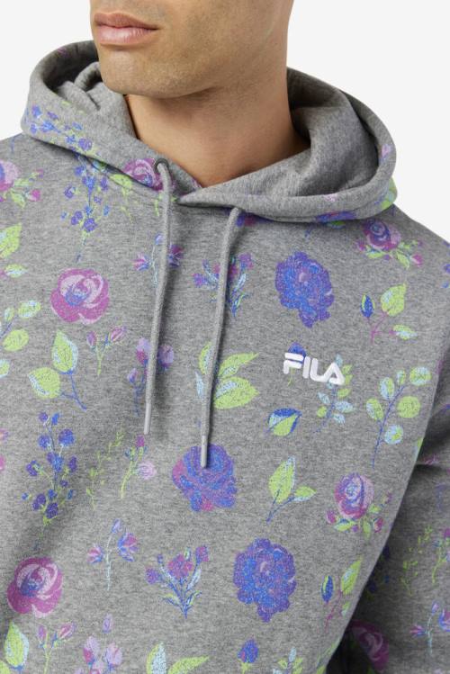 Grey Men's Fila Ashokane Hoodie | Fila742PL