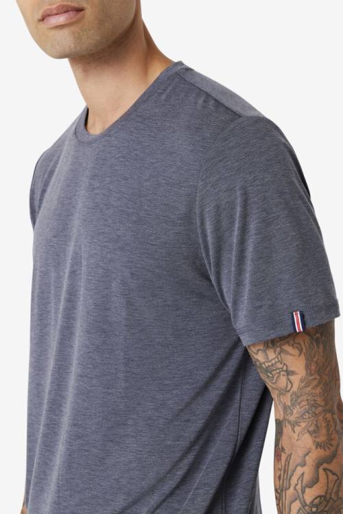 Grey Men's Fila Commuter Tee T Shirts | Fila081YR