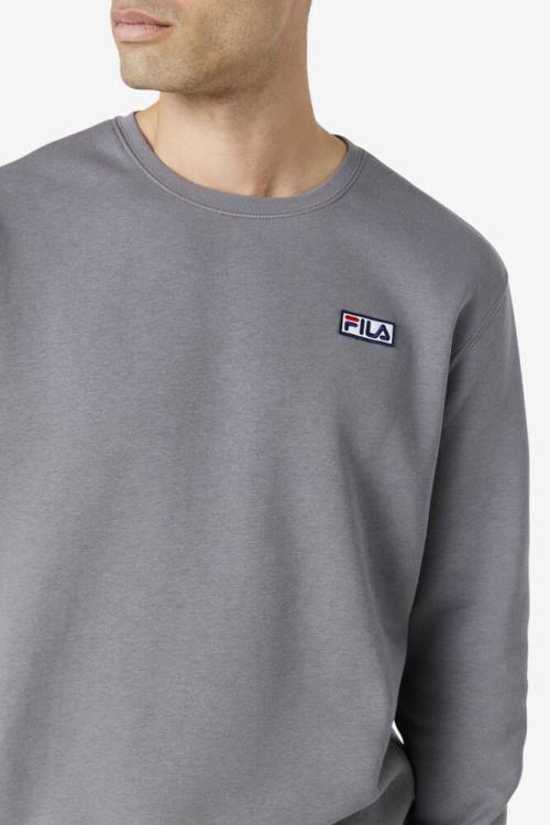 Grey Men's Fila Garran Crew Sweatshirts | Fila872TF