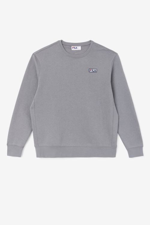 Grey Men\'s Fila Garran Crew Sweatshirts | Fila872TF