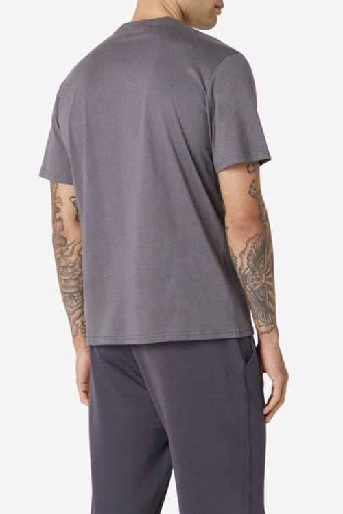 Grey Men's Fila Pepacton Tee T Shirts | Fila840RN