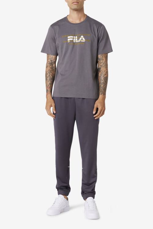 Grey Men's Fila Pepacton Tee T Shirts | Fila840RN