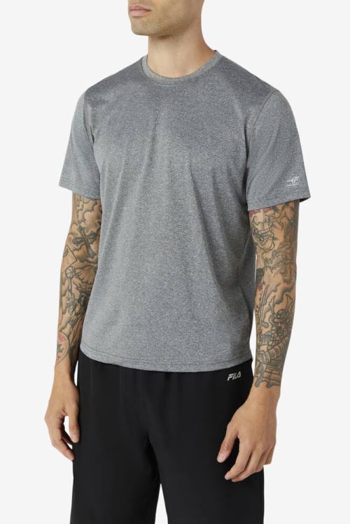 Grey Men's Fila Pickleball Scallop Hem Crew T Shirts | Fila930GI