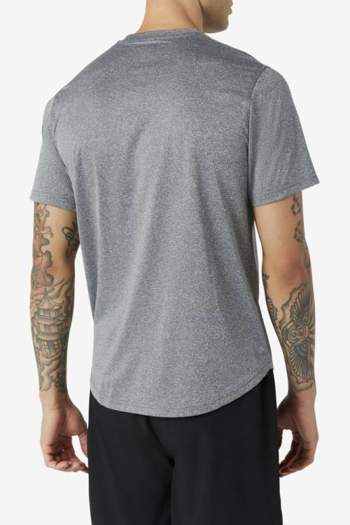 Grey Men's Fila Pickleball Scallop Hem Crew T Shirts | Fila930GI