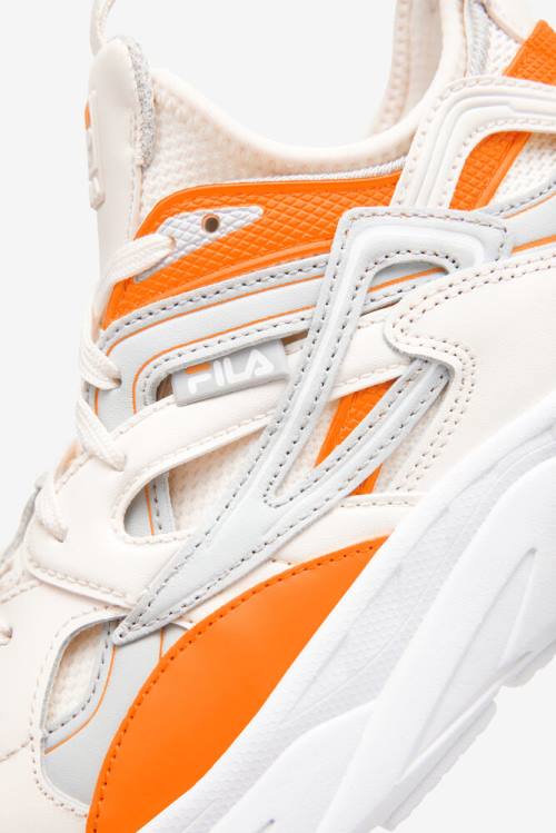 Grey / Orange Women's Fila Hallasan Sneakers | Fila014VW