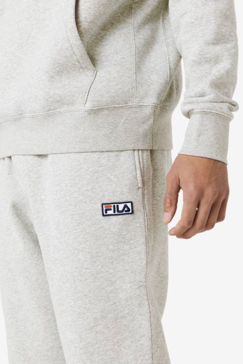 Grey / White Men's Fila Garin Jogger Pants | Fila481EP