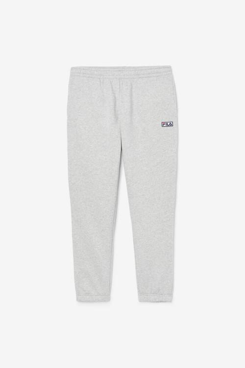 Grey / White Men\'s Fila Garin Jogger Pants | Fila481EP