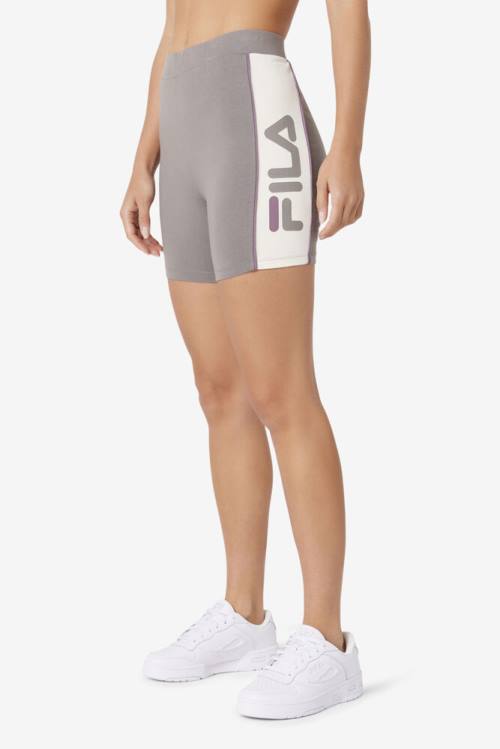 Grey Women's Fila Davina Bike Shorts | Fila178VJ