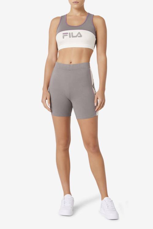 Grey Women's Fila Davina Bike Shorts | Fila178VJ