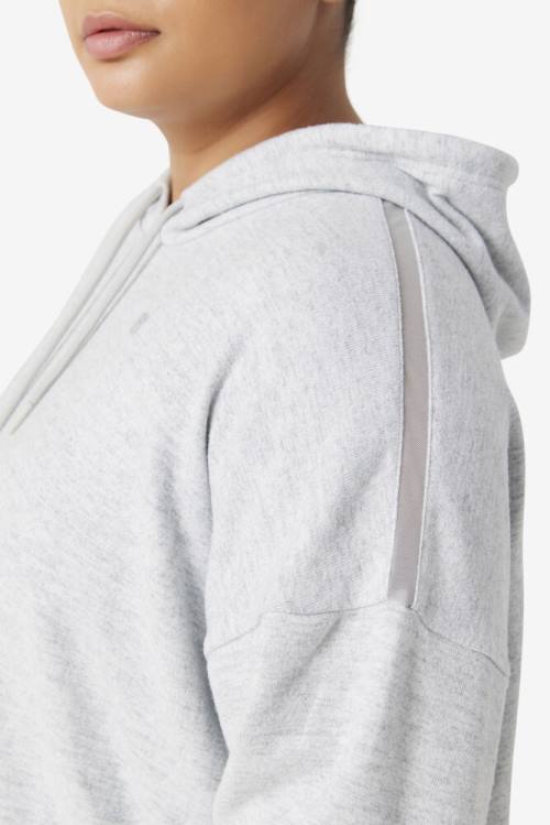 Grey Women's Fila Fi-lux Cropped Hoodie | Fila084DF