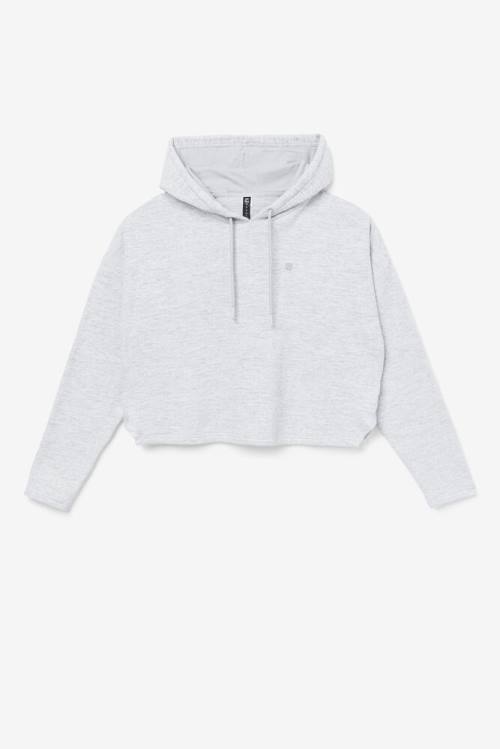 Grey Women\'s Fila Fi-lux Cropped Hoodie | Fila489BF