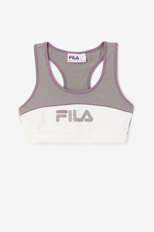 Grey Women\'s Fila Kairi Bra Sports Tops | Fila653KD