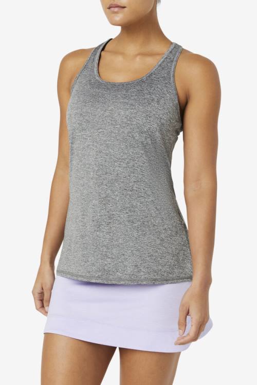 Grey Women's Fila Pickleball Racerback Tank Sports Tops | Fila196GP