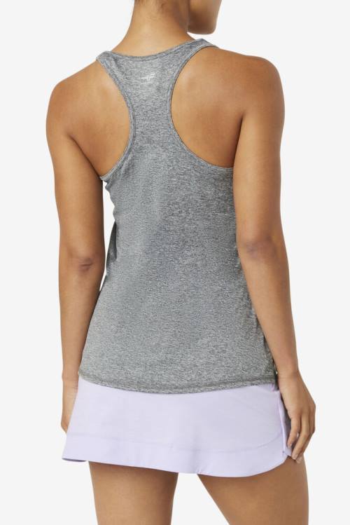 Grey Women's Fila Pickleball Racerback Tank Sports Tops | Fila196GP