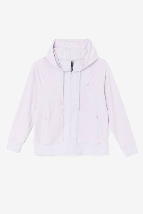 Lavender Blue Women\'s Fila Fi-lux Texture Full Zip Hoodie | Fila472UG