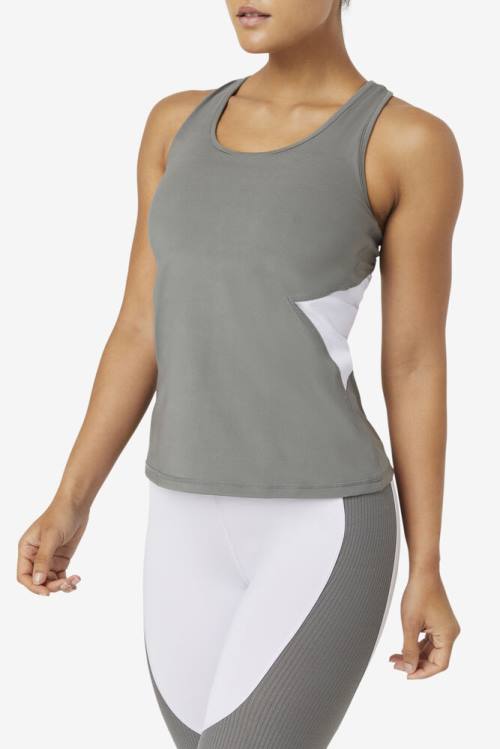 Lavender Blue Women's Fila Uplift Open Racerback Tank Sports Tops | Fila501OY