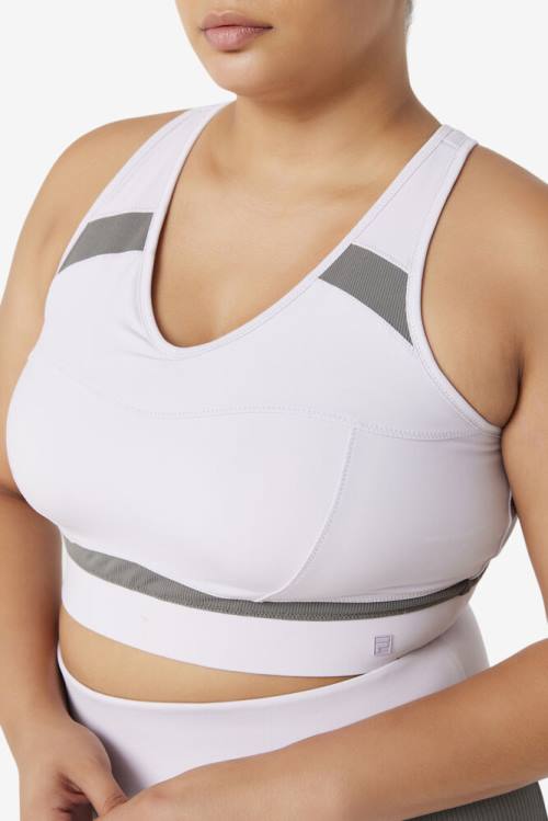 Lavender Blue Women's Fila Uplift Racerback Sports Bra Sports Tops | Fila651GX