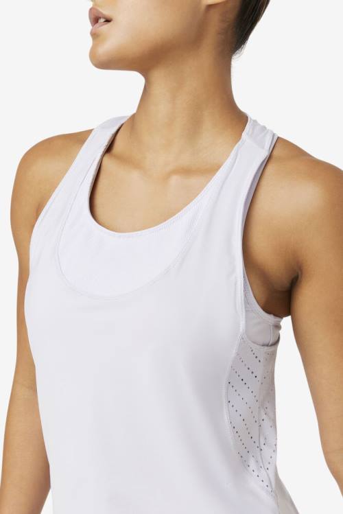 Lavender Blue Women's Fila Uplift Textured Racerback Tank Sports Tops | Fila524XP