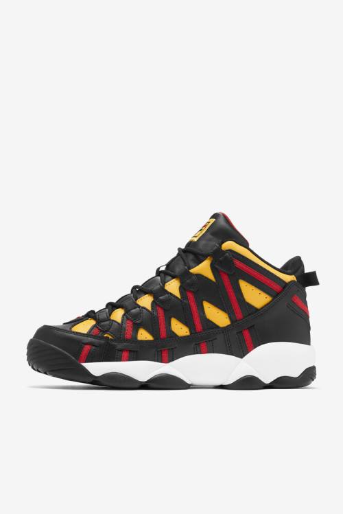 Lemon / Black / Red Men's Fila Stackhouse Spaghetti Sneakers | Fila615PX