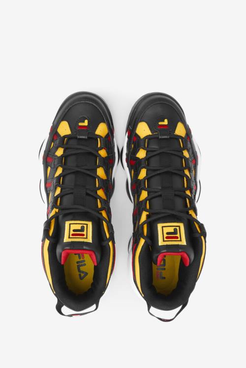 Lemon / Black / Red Men's Fila Stackhouse Spaghetti Sneakers | Fila615PX