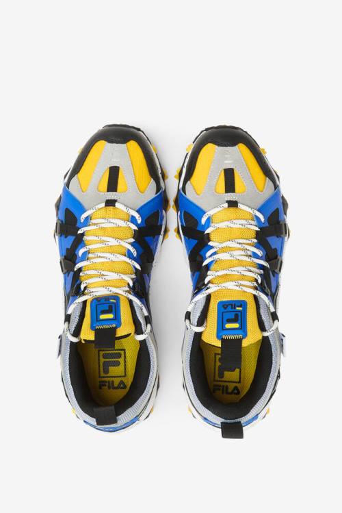 Lemon / Blue Men's Fila Excursion Sneakers | Fila508RV