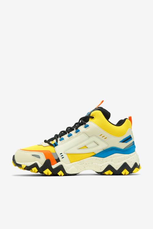 Lemon / Blue Men's Fila Oakmont Tr Mid Boots | Fila815AQ