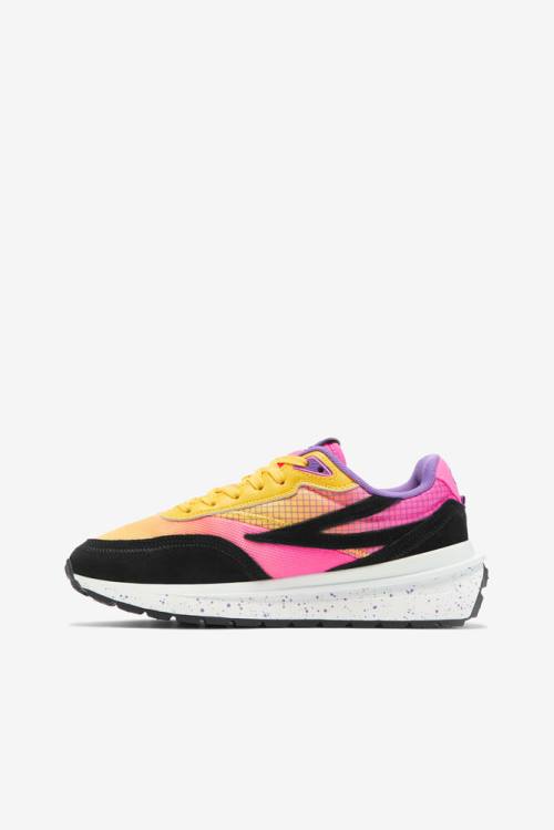 Lemon / Pink / Black Women's Fila Renno Sneakers | Fila956NR