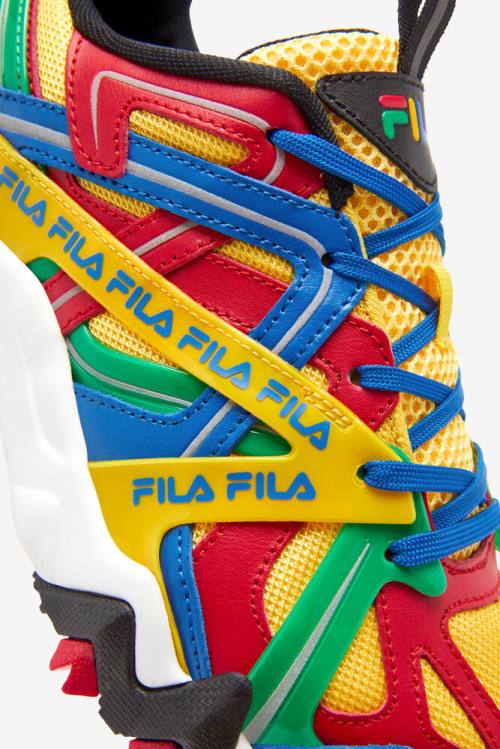 Lemon / Red / Royal Blue Women's Fila Electromont Sneakers | Fila693DG