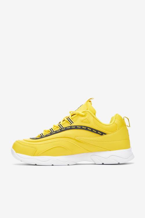 Lemon / White / Black Men's Fila Ray Repeat Sneakers | Fila147LR