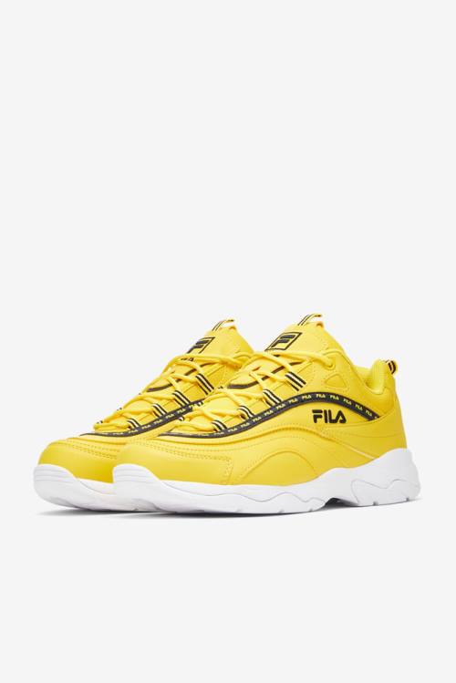 Lemon / White / Black Men's Fila Ray Repeat Sneakers | Fila147LR