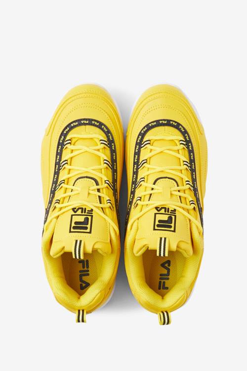 Lemon / White / Black Men's Fila Ray Repeat Sneakers | Fila147LR