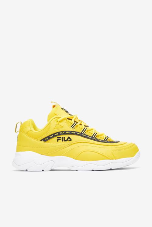 Lemon / White / Black Men\'s Fila Ray Repeat Sneakers | Fila147LR