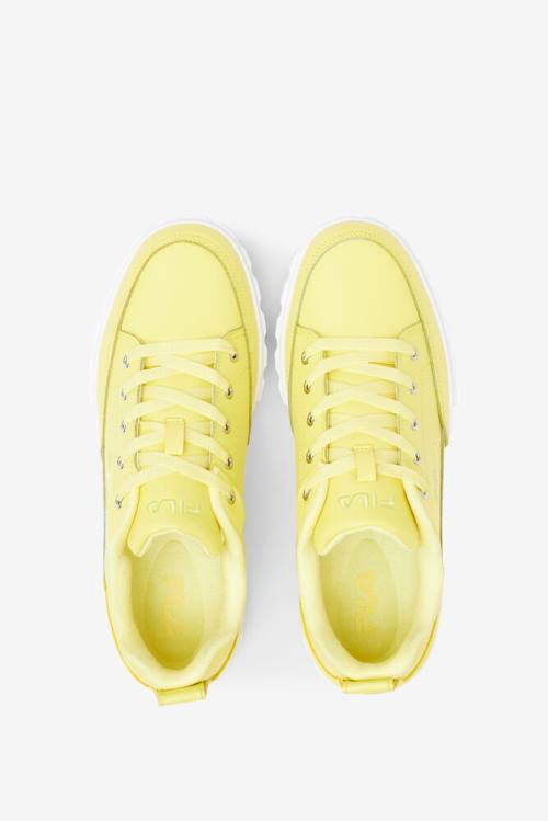 Lemon / White Women's Fila Sandblast Low Sneakers | Fila374HN