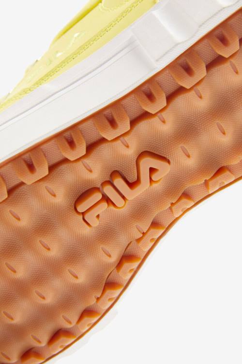 Lemon / White Women's Fila Sandblast Low Sneakers | Fila374HN