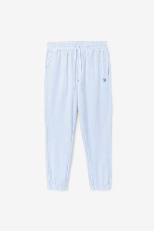 Light Blue Men\'s Fila Deverall Velour Pants | Fila367UL