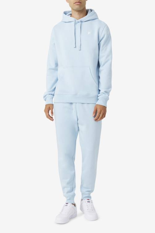 Light Blue Men's Fila Godfrey Hoodie | Fila792GW