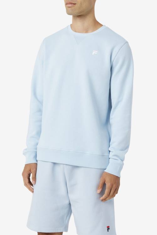 Light Blue Men's Fila Kieve Sweatshirts | Fila735MR