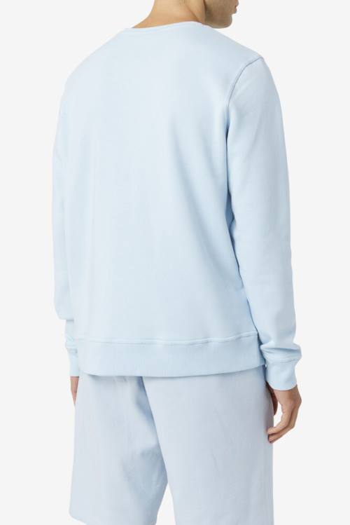 Light Blue Men's Fila Kieve Sweatshirts | Fila735MR